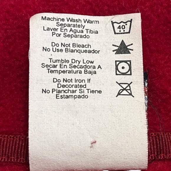 University of Alabama Red Half Zip Fleece Pullover with Embroidered Logo Sz. Lg. - Picture 8 of 10